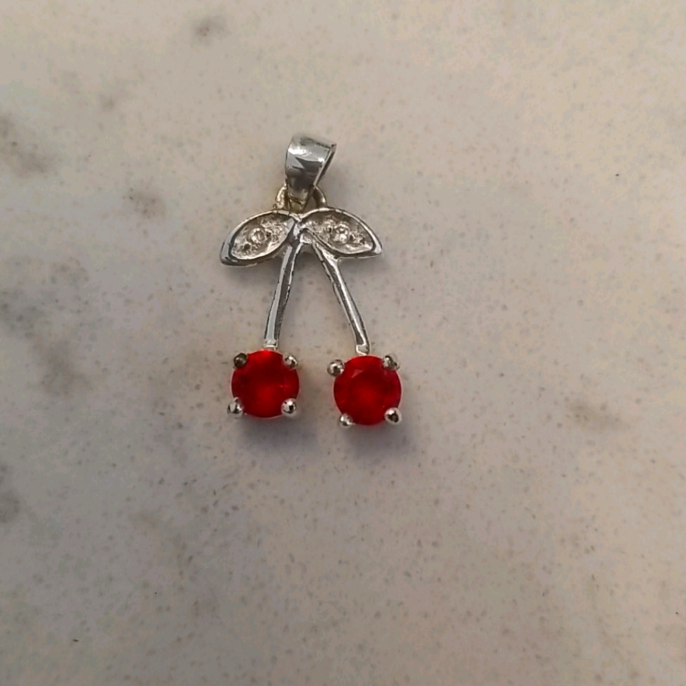 Ruby Cherry Pendant